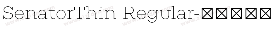 SenatorThin Regular字体转换